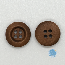 Load image into Gallery viewer, (3 pieces set) 15mm Dark Brown Wood button
