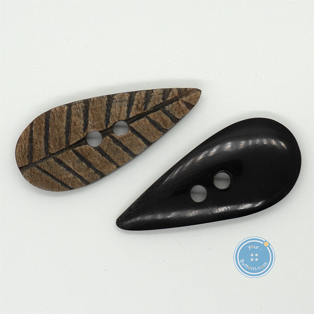 (2 pieces set) 49mm Hand-Made Horn Toggle