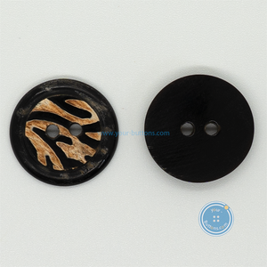 (2 pieces set) 23mm Hand-Made Horn Button