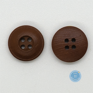 (3 pieces set) 15mm Dark Brown Wood button