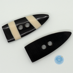 (2 pieces set) 49mm Hand-Made Horn Toggle