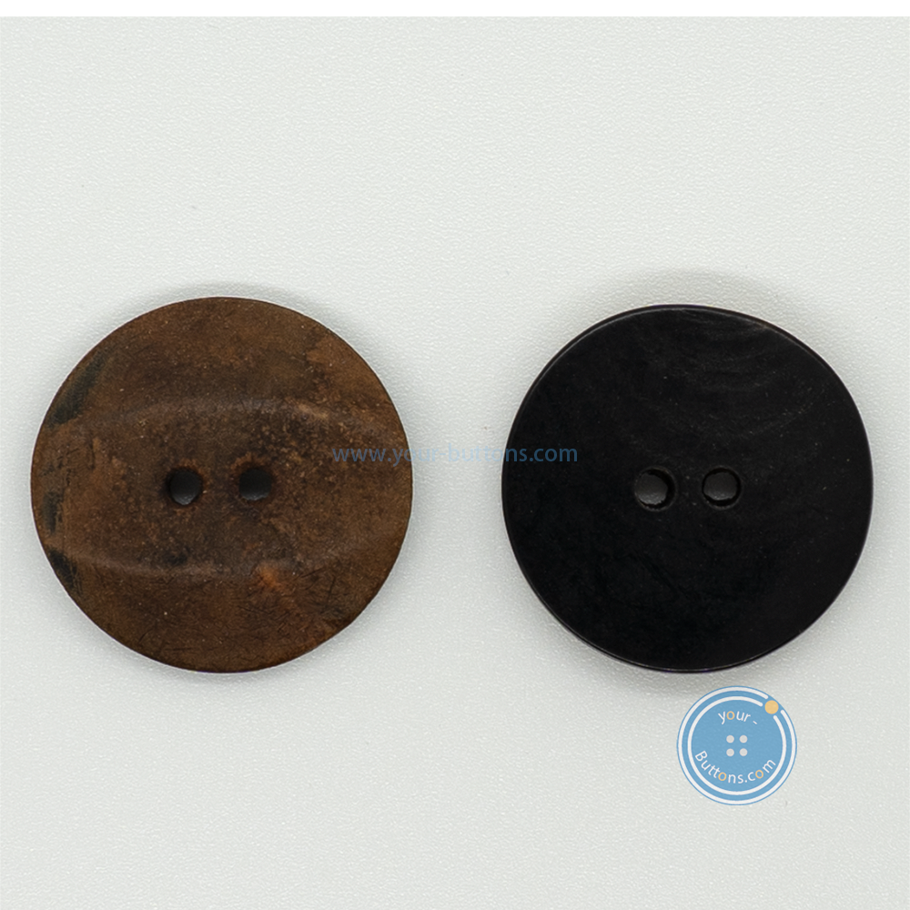 (2 pieces set) 27mm Hand-Made Horn Button