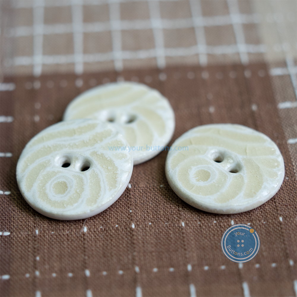 26mm Handmade Pottery Button