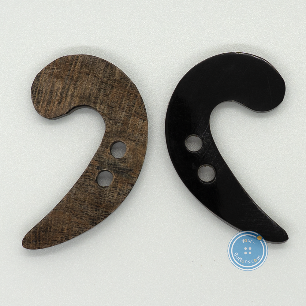 (2 pieces set) 49mm Hand-Made Horn Button