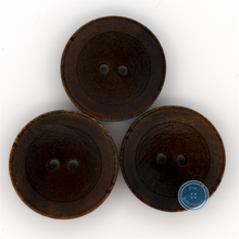 Load image into Gallery viewer, (3 pieces set) 23mm Dark Brown Wooden Button
