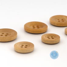 Load image into Gallery viewer, (3 pieces set) 15mm &amp; 20mm 4hole Wooden Button
