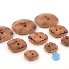 Load image into Gallery viewer, (3 pieces set) 13mm ,19mm &amp; 25mm Square Wooden Button with Burnt
