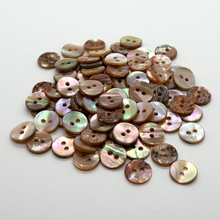 Load image into Gallery viewer, (3 pieces set) 9mm,10mm,11.5mm &amp; 14mm 2hole Abalone shell Natural
