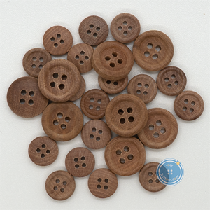 (3 pieces set) 9mm - 13mm Natural Lychee Wood button
