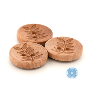 (3 pieces set) 15mm Litchi Wooden Button with laser