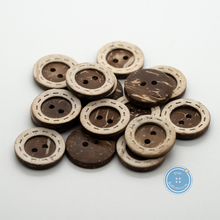 Load image into Gallery viewer, (3 pieces set) 19mm 2hole Coconut shell button
