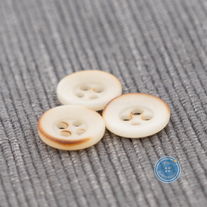 (3 pieces set) 11.5mm Real Nuts shirt Button with Burnt RIM