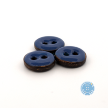 Load image into Gallery viewer, (3 pieces set)13mm Epoxy Coconut Shell Button - BLUE

