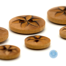 Load image into Gallery viewer, (3 pieces set) 11mm &amp; 16.5mm-2hole Burnt Wooden Button
