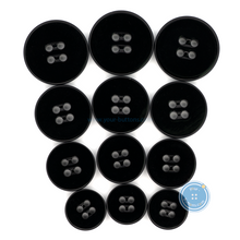 Load image into Gallery viewer, (3 pieces set) 11mm,13mm,15mm,18mm &amp; 20mm Shell Button (SPRAY BLACK)
