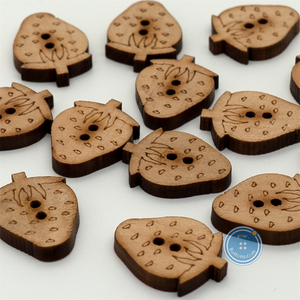 (3 pieces set) 20mm Wooden Strawberry Button