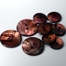 Load image into Gallery viewer, (3 pieces set) 15mm,18mm &amp; 22mm Shell Button DTM Copper color

