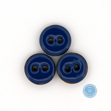 Load image into Gallery viewer, (3 pieces set)13mm Epoxy Coconut Shell Button - BLUE

