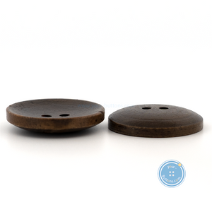 (3 pieces set) 23mm Dark Brown Wooden Button