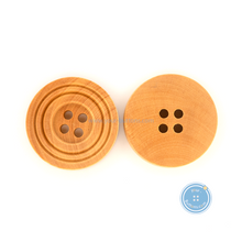 Load image into Gallery viewer, (3 pieces set) 22mm Wooden Button Natural &amp; Dark Brown
