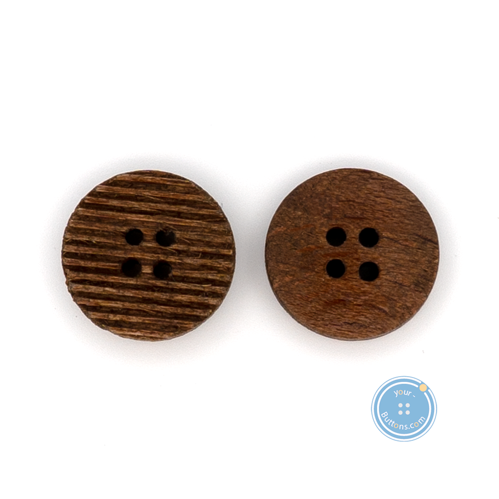 (3件套) 12.5mm & 15mm 4hole Wooden Button with Laser