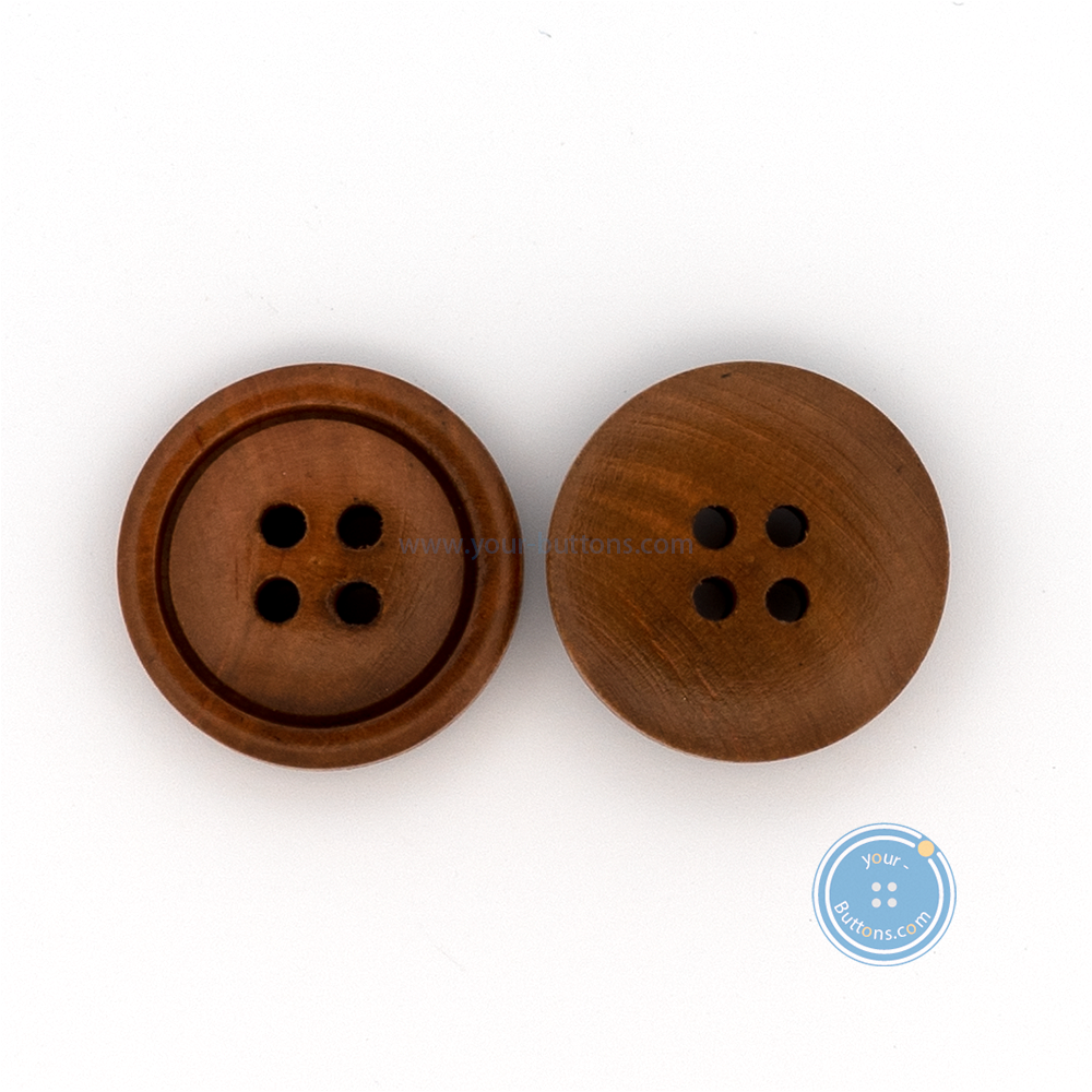 (3 pieces set) 20mm Brown Wooden Button