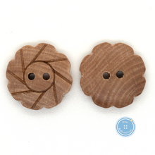 Load image into Gallery viewer, (3 pieces set) 15mm-2hole Flower Wooden Button
