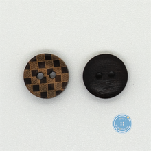 Load image into Gallery viewer, (3 pieces set) 11mm Wooden Button with square pattern
