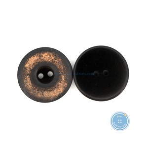 (3 pieces set) 30mm DTM Black Wooden Button with Distressed