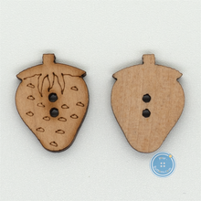 Load image into Gallery viewer, (3 pieces set) 20mm Wooden Strawberry Button

