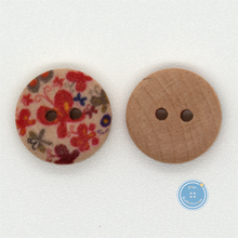 Load image into Gallery viewer, (3 pieces set) 11mm-2hole Wooden Button with Print Pattern
