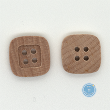 Load image into Gallery viewer, (3 pieces set) 18mm Square Wooden Button
