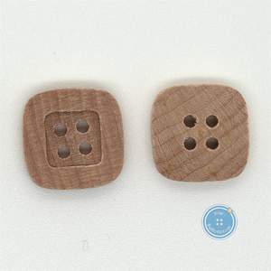 (3 pieces set) 18mm Square Wooden Button
