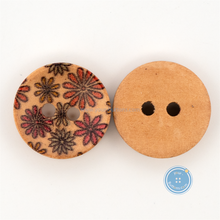 Load image into Gallery viewer, (3 pieces set) 15mm Wooden Button with Print
