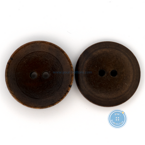 (3 pieces set) 23mm Dark Brown Wooden Button