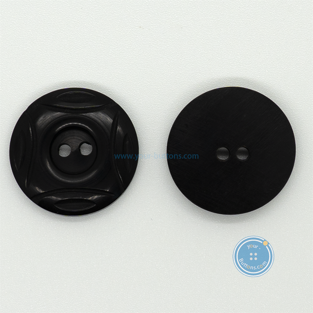 (2 pieces set) 26mm Hand-Made Horn Button