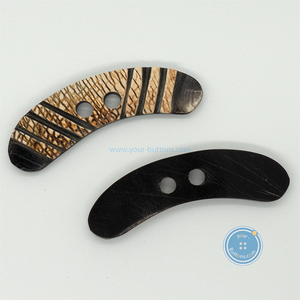 (2 pieces set) 53mm Hand-Made Horn Button