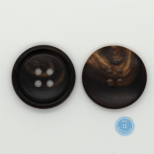 (3 pieces set) 22mm Brown Horn Button - Matt