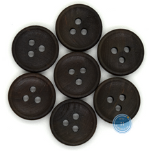 Load image into Gallery viewer, (3 pieces set) 13mm-3hole Dark Brown Wooden Button
