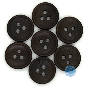 (3 pieces set) 13mm-3hole Dark Brown Wooden Button