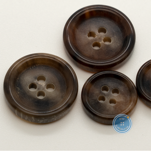 (3 pieces set) 15mm & 20mm 4hole Natural Coffee color Italy suit button