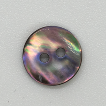 Load image into Gallery viewer, (3 pieces set) 9mm &amp; 11.5mm 2hole Abalone shell Smoke
