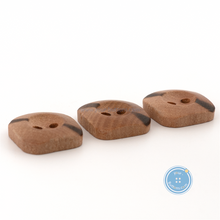 Load image into Gallery viewer, (3 pieces set) 17mm Square Litchi Wooden Button
