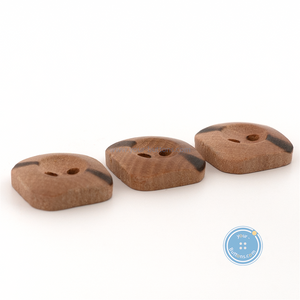(3 pieces set) 17mm Square Litchi Wooden Button