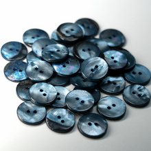 Load image into Gallery viewer, (3 pieces set) 15mm &amp; 18mm MOP Shell Button DTM Blue color
