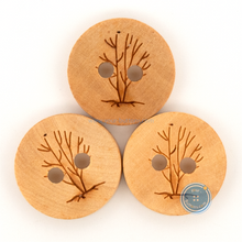 Load image into Gallery viewer, (3 pieces set) 13mm Wooden Button with laser

