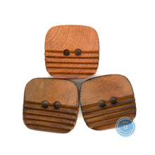 Load image into Gallery viewer, (3 pieces set) 29mm Square Wooden Button
