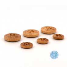 Load image into Gallery viewer, (3 pieces set) 10mm ,11mm , 15mm &amp; 17mm Natural Wood Button with Laser
