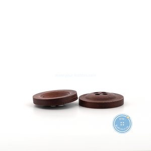 (3 pieces set) 20mm Dark Brown Wooden Button