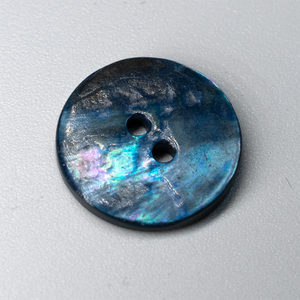 (3 pieces set) 15mm & 18mm MOP Shell Button DTM Blue color